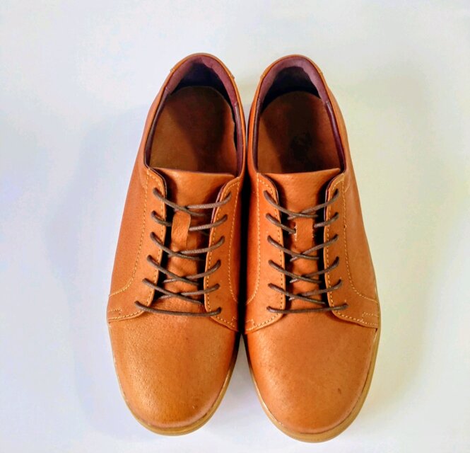 Camper オレンジ カラー革スニーカー 38 CAMPER（カンペール）の