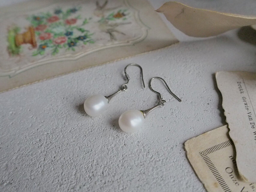 SALE 8800→7040円 シルバーと淡水パールのピアス