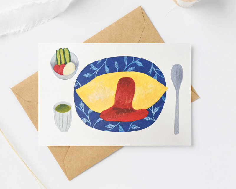 （19）オムライスでランチ　ポストカード　3枚セット