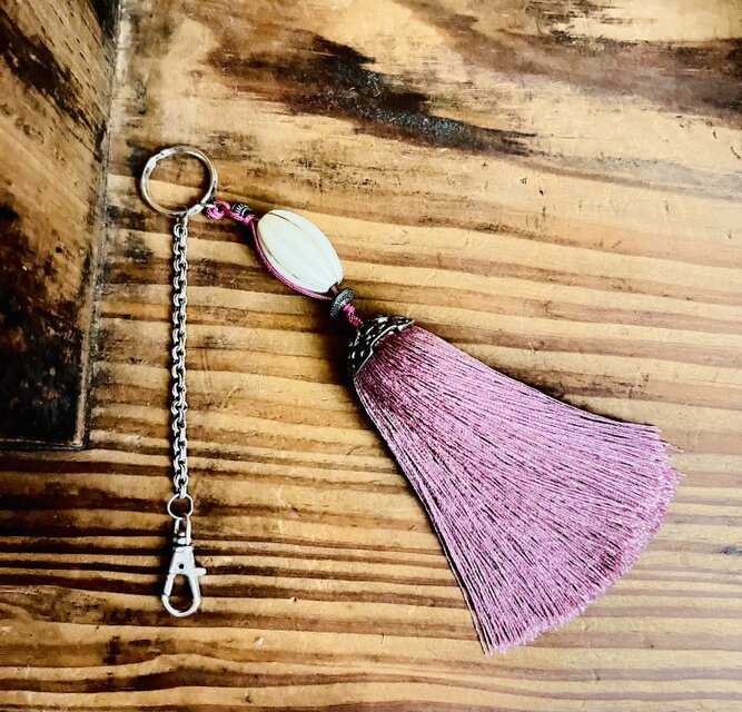 バッグチャーム　キーホルダー　京紫004