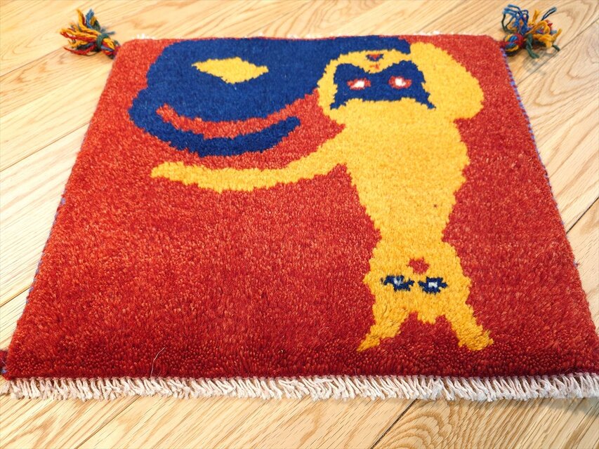 ペルシャ ギャッベ ミニマット 約40㎝角 猫 2枚セット | iichi