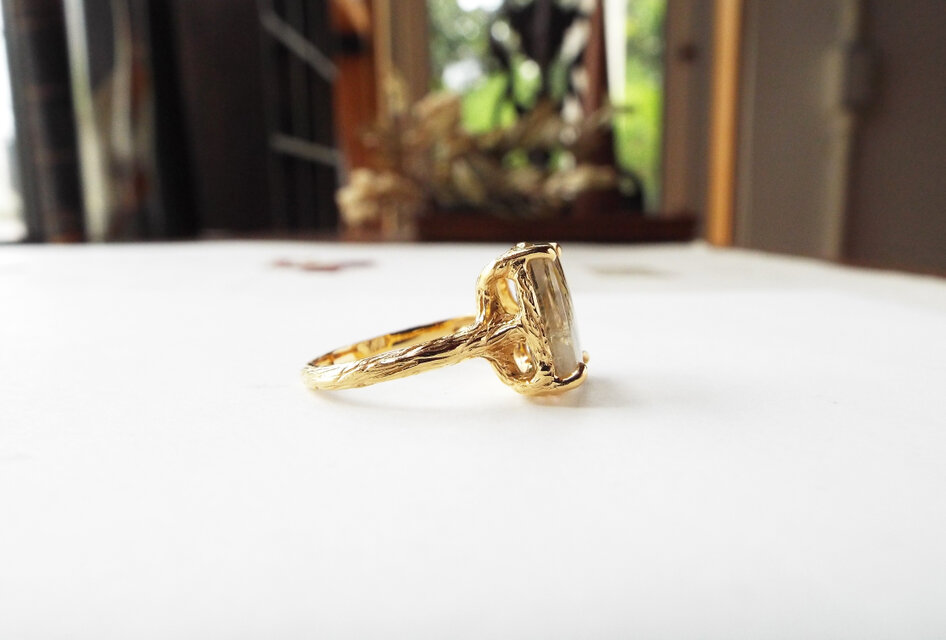 一点物】デンドリティッククォーツのリング（羽） | iichi 日々の