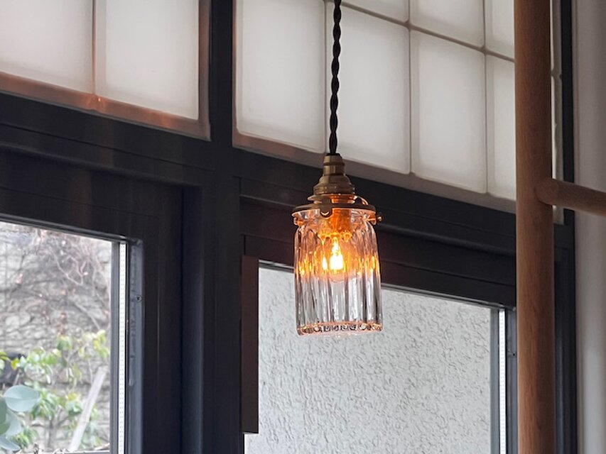 安土草多　|　鳴門細筒瓶　ランプシェード