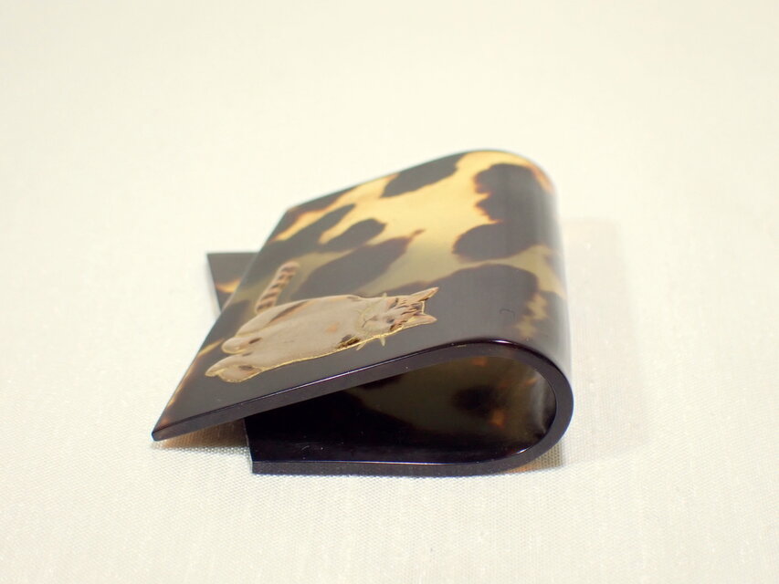 K18 刻印　帯留め　美品　蒔絵アンティーク懐古調 976be5534aa547210c4226b7529423