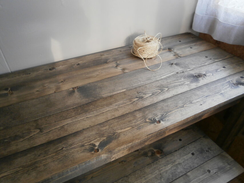 ハンドメイド ミシン台・作業机 アンティーク 180cm 【 EB