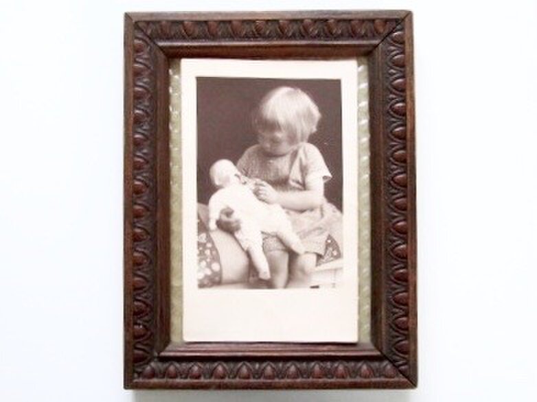 『女の子とお人形』CARTE POSTALE フランスアンティークポストカード