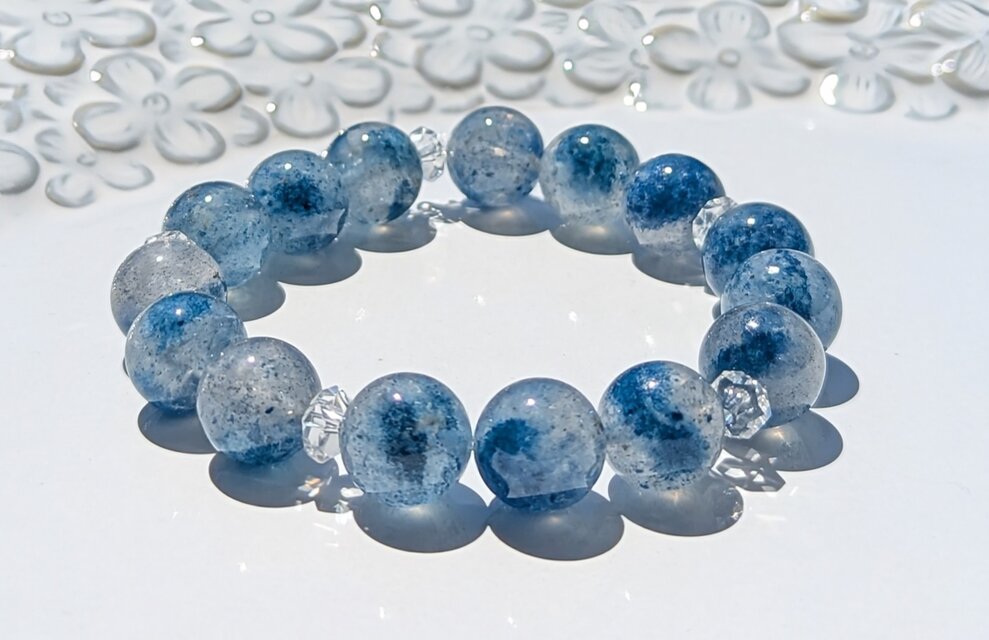 ✨スコルザライトインクォーツ&クリアクォーツのブレスレット✨《理想