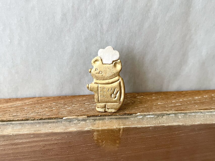 「ネズミのコックさん」真鍮ピンバッヂ