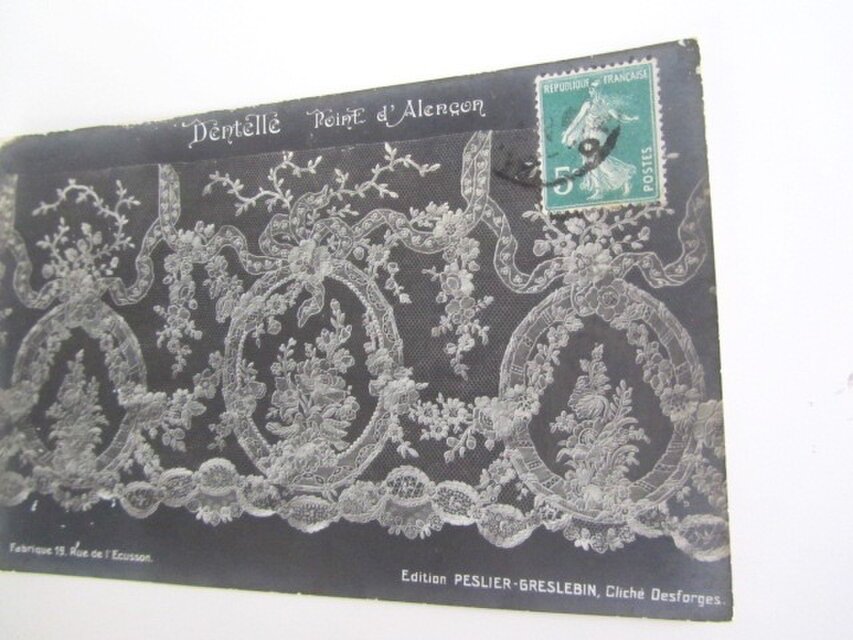 レースリボン』CARTE POSTALE フランスアンティークポストカード