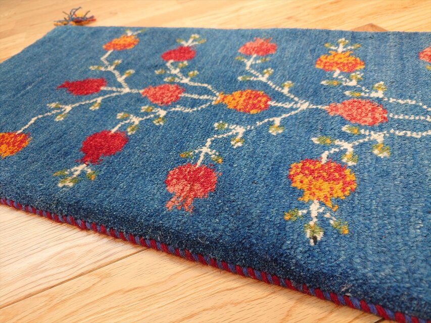 118x42cmペルシャ ギャッベ ミニランナー 手織り絨毯 118x42cmペルシャ