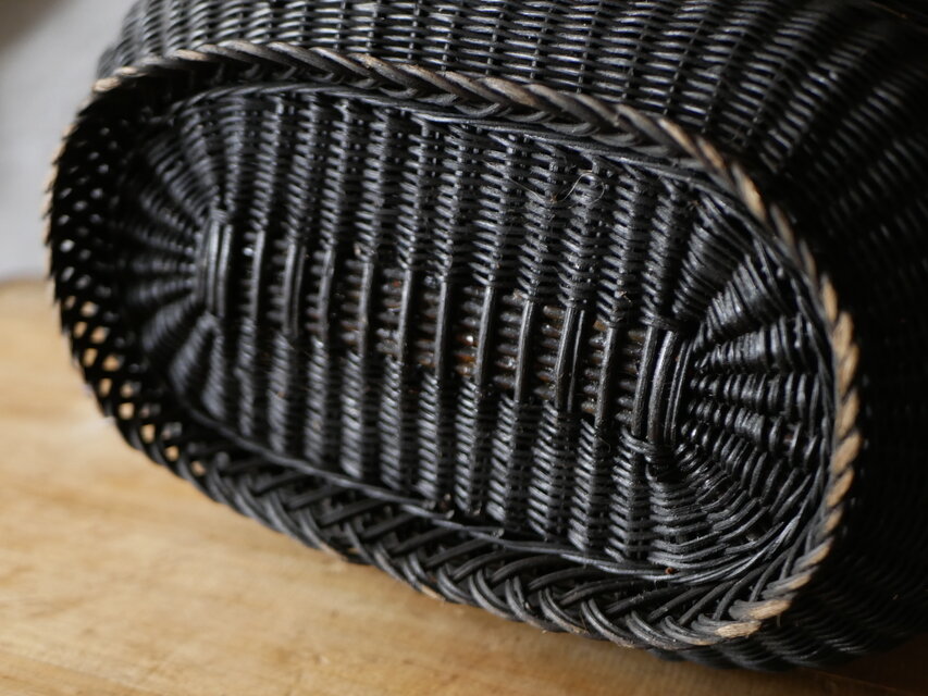 サックドフィヨンセ　アンティークパニエ　フランス　アンティーク アンティークバスケット | 小さなブラックパニエ（サック・ド