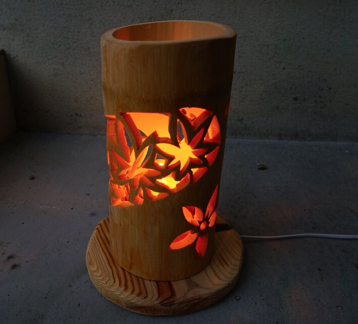 竹灯り・竹あかり・竹灯籠 ～～ 癒しの灯り ☆紅葉帯☆～～ | iichi