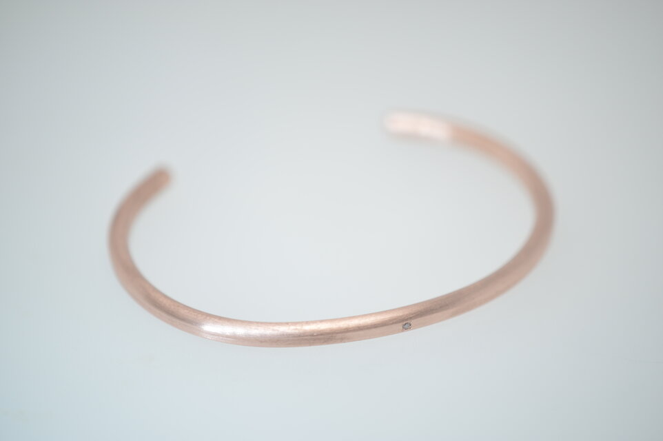 ブレスレット　銅製　ダイヤモンド付き　5サイズ展開