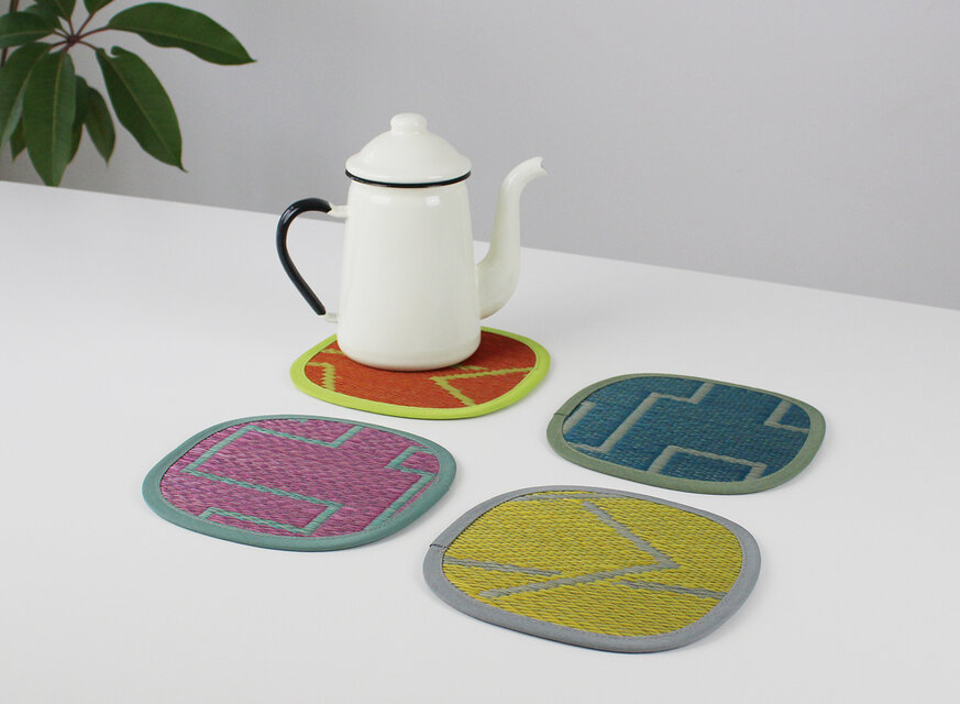 OTO い草 鍋敷き：ポットマット 天然素材 い草 畳 日本製 伝統工芸 ギフト プレゼント