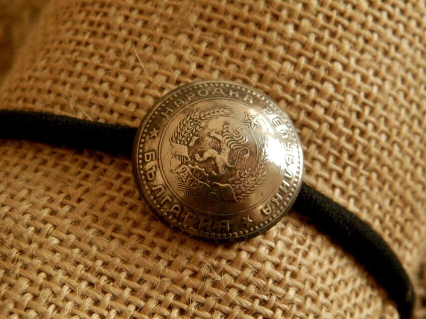 ＃H259 Bulgaria Coin Hair Elastic