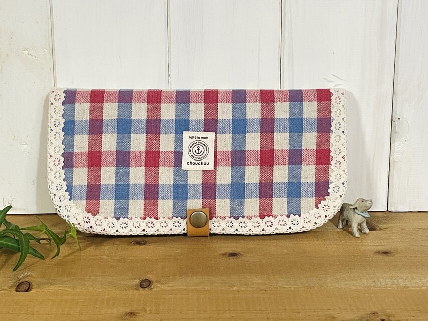 リネン*トリコロール　長財布　カード入れ付き☆　薄くて軽い長財布♪