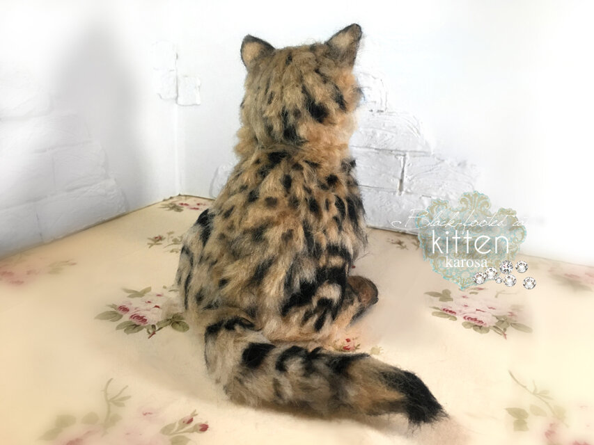 羊毛フェルト　猫 　『アクロン様』専用ページ 受注制作(風船シリーズ エキゾチックショートヘア)ぶちゃ猫さん