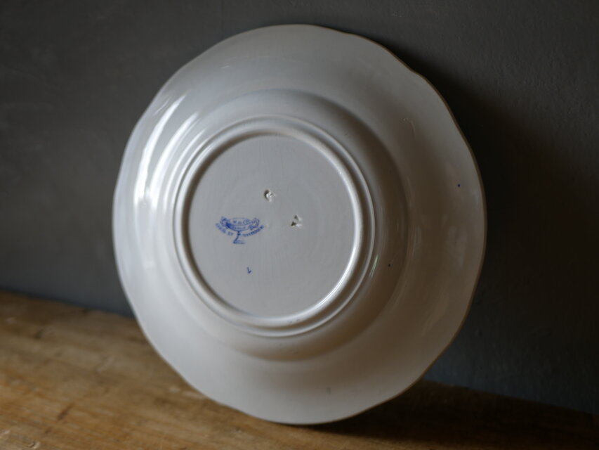 Creil et Montereau クレイユモントロー アンティークプレート ブルー