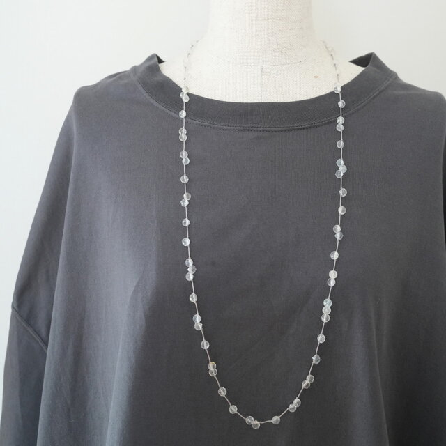 long necklace silk 雫トパーズ