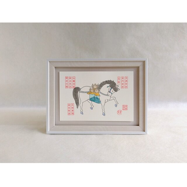 飛騨絵馬 はがきサイズ 青緑色 | iichi 日々の暮らしを心地よくする