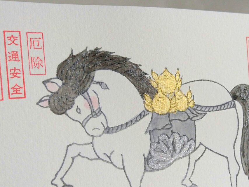 飛騨絵馬 はがきサイズ 墨色 | iichi 日々の暮らしを心地よくする