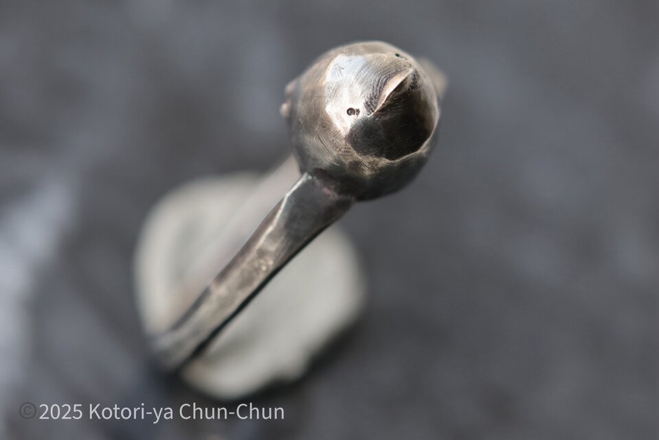 【「いつも目が合うアイツ」の再販】鳥さんシルバーリング【「やぁ！目があったネ！」】