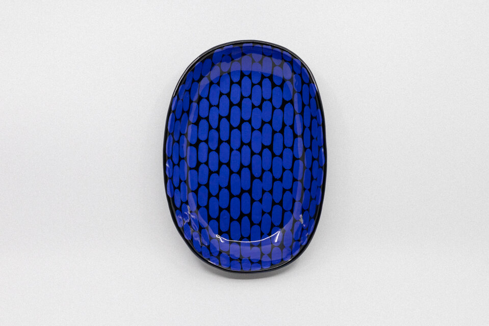 【コバルト釉】楕円パスタ皿 -AJIRO-