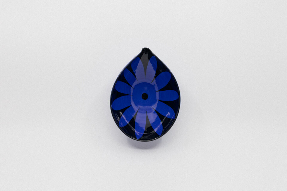 【コバルト釉】片口 -Flower-