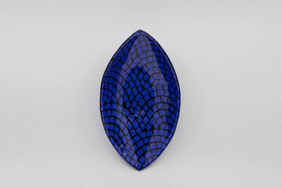 【コバルト釉】舟形鉢 -STREET-