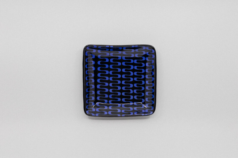 【コバルト釉】四角皿(大) -AMI-