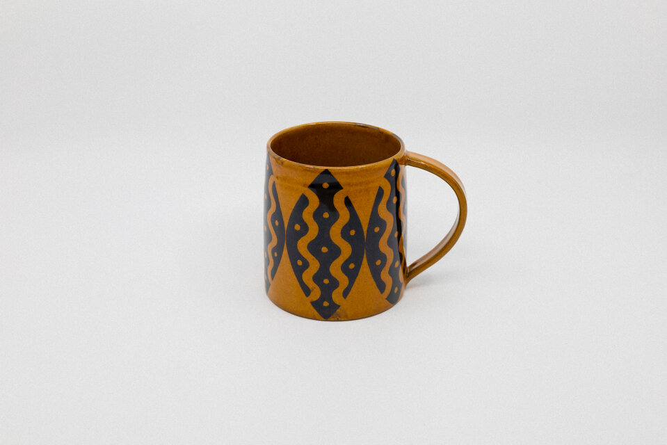 【飴釉】マグカップ -Leaf-