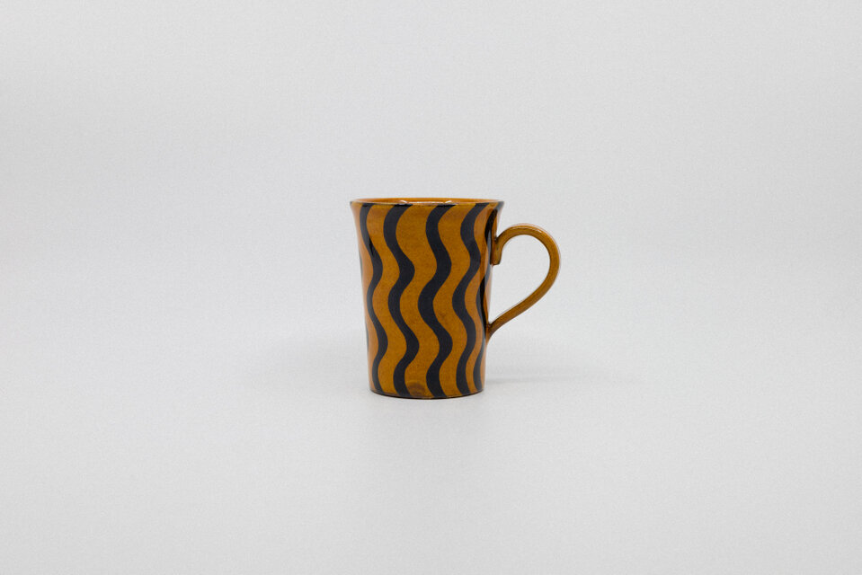 【飴釉】コーヒーカップ -Wavy-