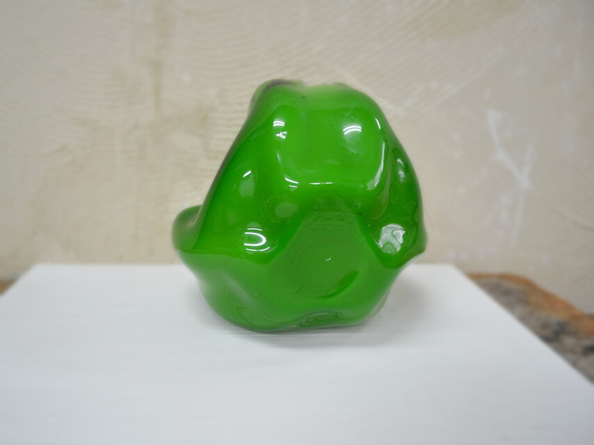 レトロモダン花器 昭和レトロ 緑と白ガラス花器 オブジェ | iichi 日々