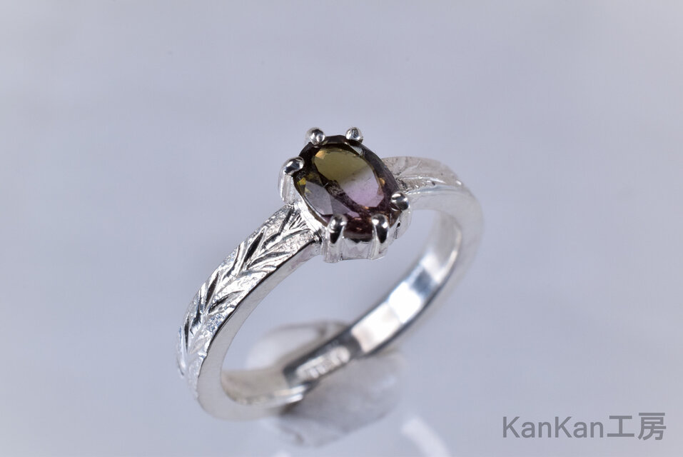 バイカラートルマリンのリング