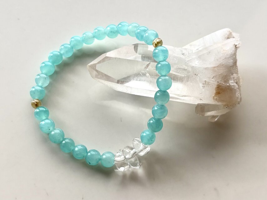 アマゾナイトシリカとルチルのブレス