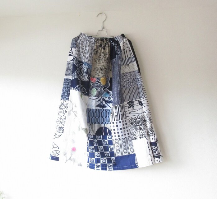 ☆浴衣スカート☆パッチワーク♪/32ys031