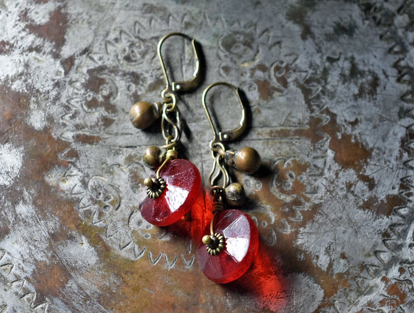 ハンドメイド＊ring flower＊smile flower ＊ポーチ＊430 no.216