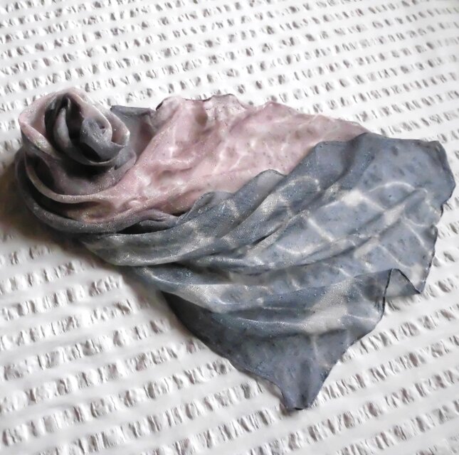 【絞り染ストール】＊氷裂文 ：夜空色＊