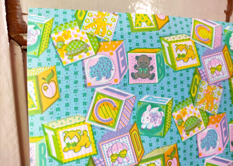 U.S.A. ヴィンテージ包装紙【アルファベットブロック】DA-WP088