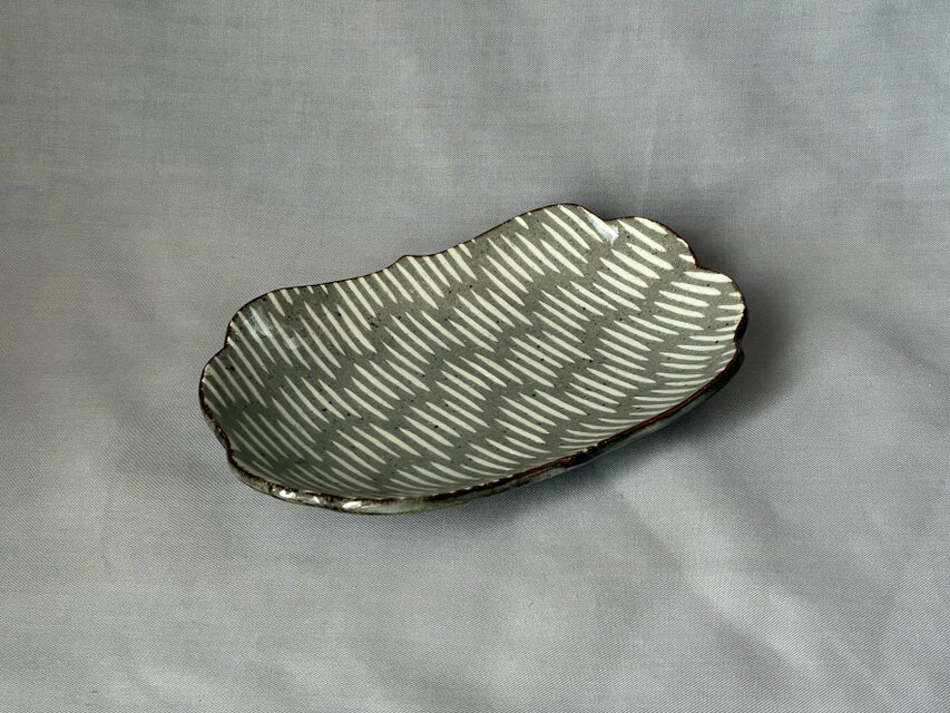 オーバル型 稜花長皿