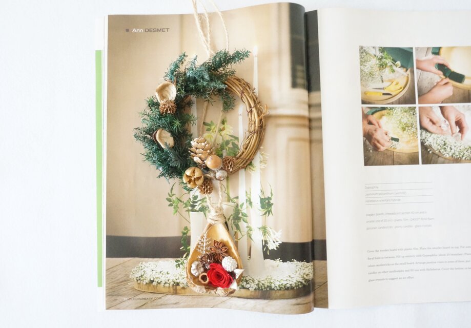 王道のクリスマスリースの作り方 未使用 クリスマスリース