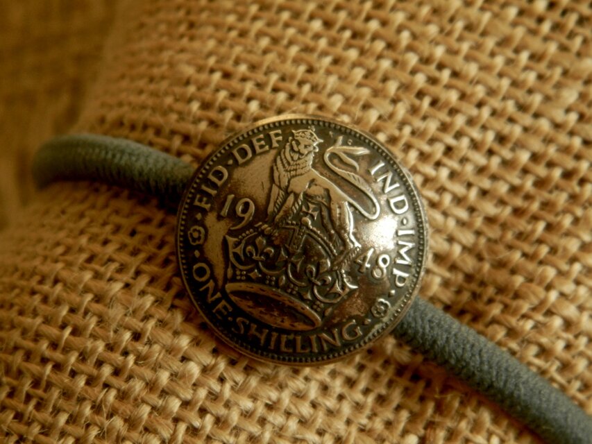 ＃H183  UK Coin Hair Elastic