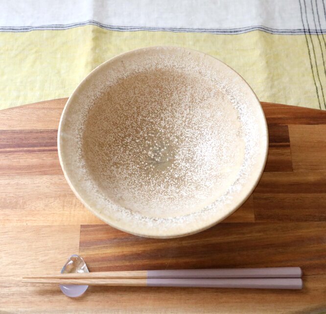 土薫る 結晶釉のリムボウル