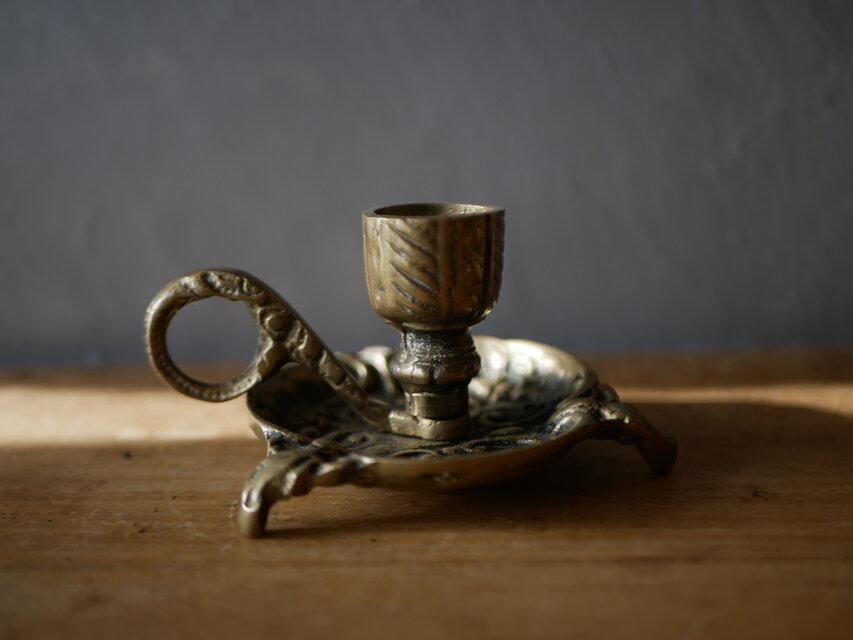 ブロンズ製　キャンドルホルダー　フランスアンティーク　アンティークのある暮らし　