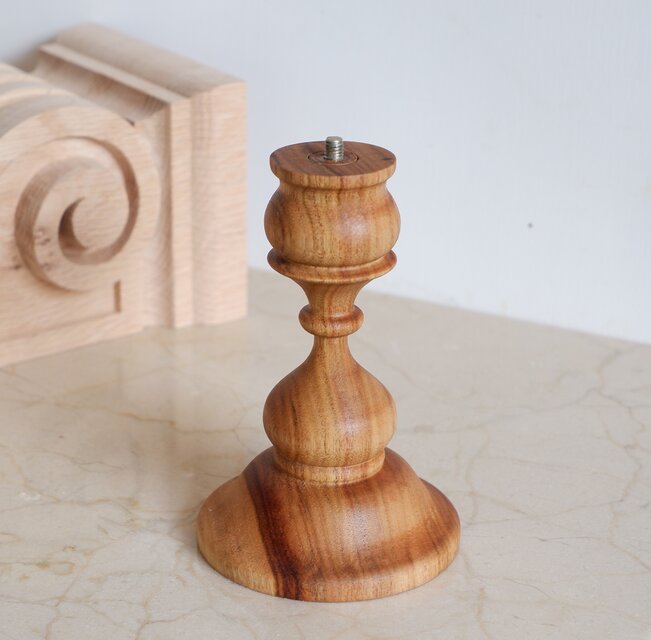 キャンドルスタンド ケーキスタンド 木製 楠 ケーキ台 燭台 13.5cm