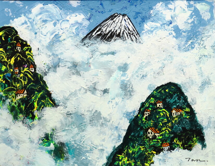 天空の富士」(NO.2520) 6号F 画像をクリックすると全面画像になります