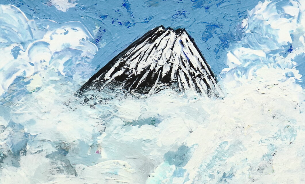 天空の富士」(NO.2520) 6号F 画像をクリックすると全面画像になります