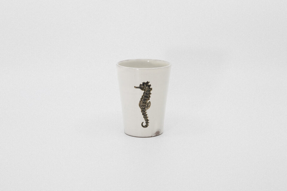 【粉引】フリーカップ　タツノオトシゴ