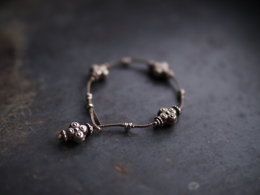 <MTO> -Afgansilver- code bracelet