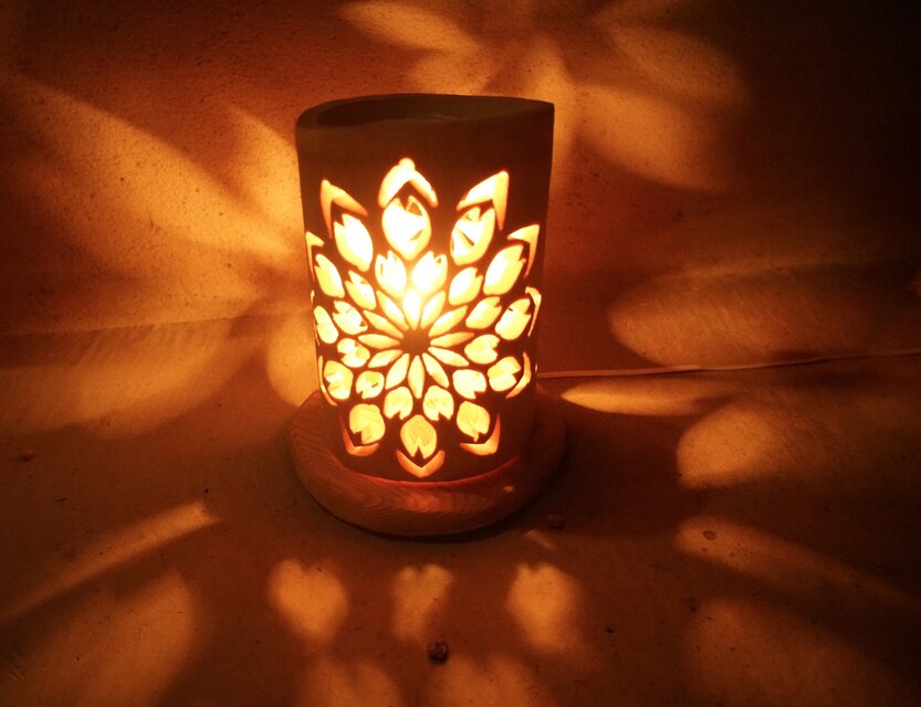 ◆全面彫◆竹灯り・竹あかり・竹灯籠　 ～～ 癒しの灯り ★移ろい春秋★～～